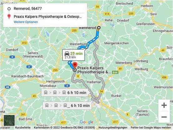Physiotherapie Rennerod Wegbeschreibung