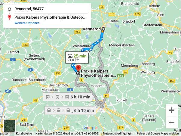 Physiotherapie Rennerod Wegbeschreibung